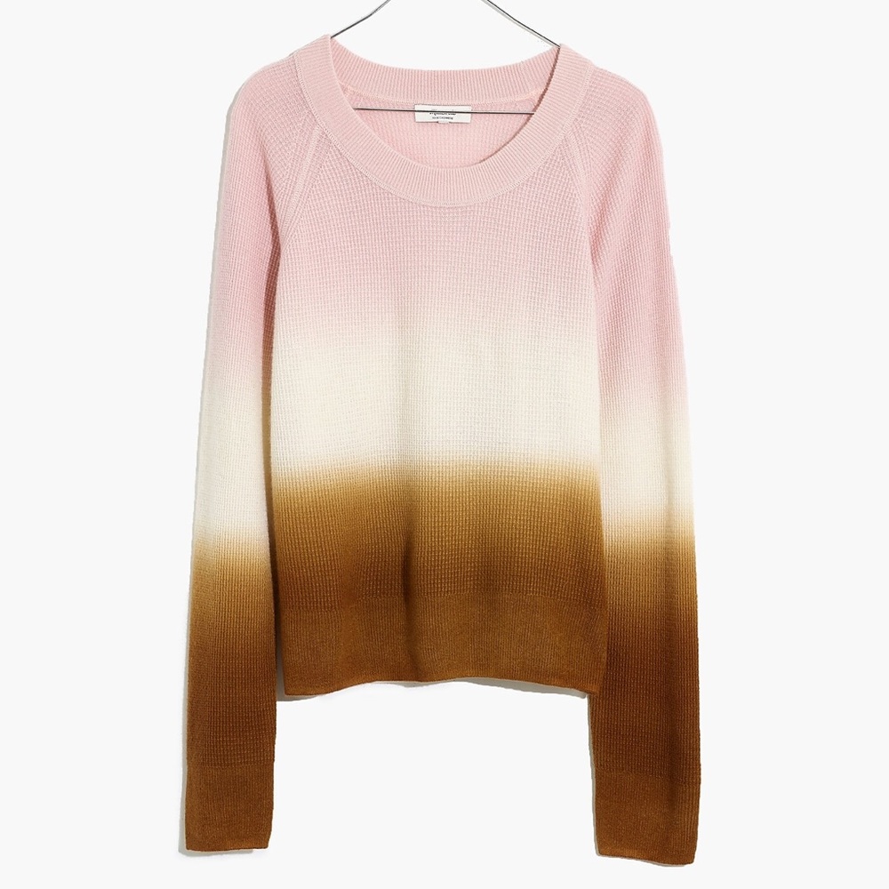 Madewell Dip-Dye Cashmere Shrunken Sweatshirt Size L